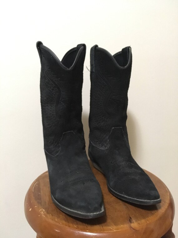 suede cowboy boots womens