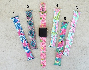 Lilly Inspired Apple Watch Bands with Monogram/ Name/ Initial