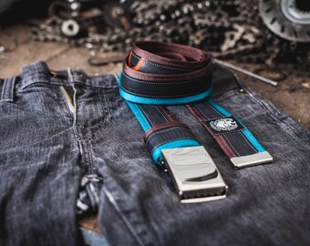 BEST BOYFRIEND GIFT - Cool Boyfriend Gift, Mens Gift Belt - Upcycled Inner Tube Belt + Free Biketube Bag - Boyfriend Gift Idea!