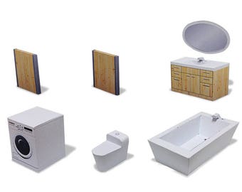 Bathroom #002 - ifunwoo miniature Paper Craft