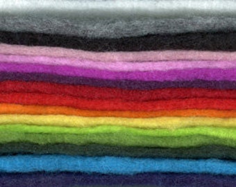 NEEDLE FELT ~Prefelt ~ available in different sizes ~ 15 colours