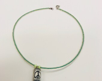 Peace Sign Choker Necklace