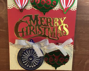 Christmas ornament card with envelope