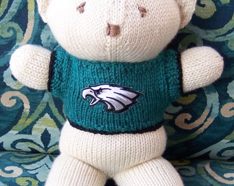 Bear, Philadelphia EaglesTeam Bear, Baby Boy Bear, Baby Shower Gift, Birthday Gift, Keepsake Bear, Souvenir Bear, Valentines Day