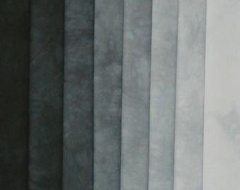 Hand Dyed Fabric Shades - Black