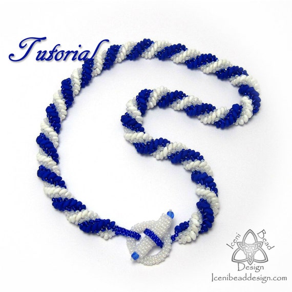 PDF Tutorial Double Spiral Rope with Super Duo beads and Seed