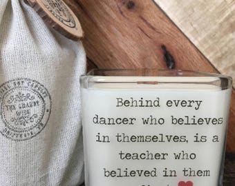 Dance Teacher Gift * Dance Teacher Candle *Dance Recital Gift * Gifts For Teacher * Dance Candle * Dance Coach * Ballet Teacher Gift