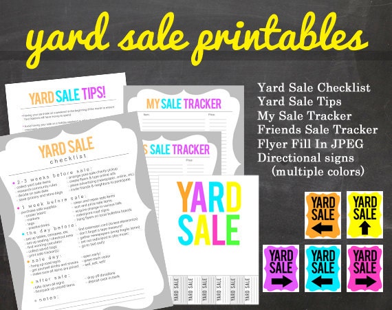 yard sale flyer free template