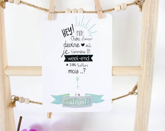 Postcard scratch - dad pregnancy announcement