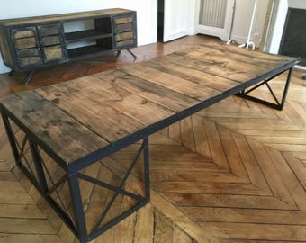 Large industrial coffee table