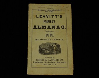 Leavitt's Farmers Almanac - 1919