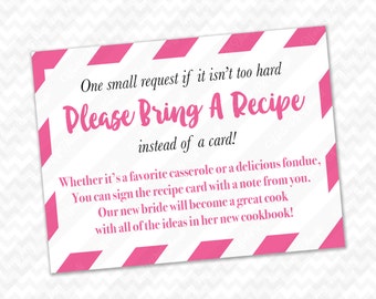 recipe card stripes etsy