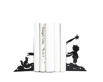 Bookends The Little Prince // Antoine de Saint-Exupéry // Metal decorative holders for children's books // Gift for reader // Free Shipping