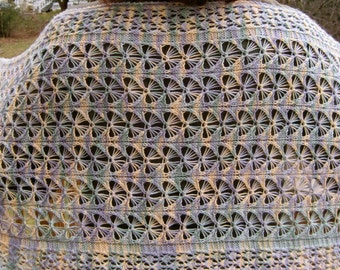 Knit Shawl (Wrap) Pattern: Sweetheart Lace Shawl Knitting Pattern