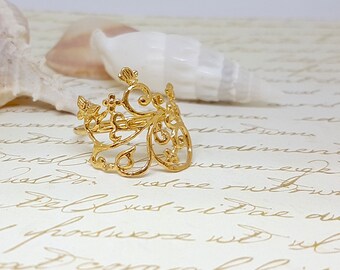 Gold Leaf Ring, Vine Ring, Nature Jewelry, Twig Ring, Branch Ring, Tree Ring, Branch Ring Gold, Nature Ring, Gold Ring, Laurel Leaf Ring