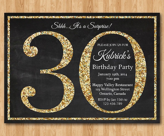 30th-birthday-invitation-gold-glitter-birthday-party-invite