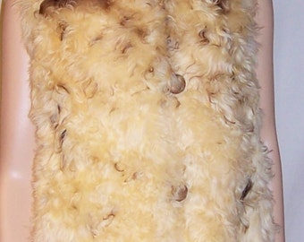 1960's Vintage Curly Mongolian Lamb Vest