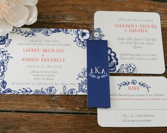 Cottage Chic Wedding Invitation Digital Download,Rustic Floral Wedding Printable Invitation, French Wedding Invitation Template, DIY wedding