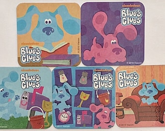 Blues Clues Party Favors Refrigerator Magnets, 5 Nickelodeon Fridge Magnets Set, Blue Magenta Mailbox, Blues Clues Birthday
