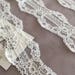 Ivory Chantilly lace trim, SophieHallette lace trim, Viscose lace trim, Bridal lace Lingerie Lace Scalloped lace Eyelash lace MB00149