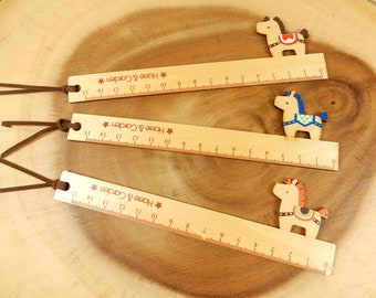 Horse Ruler, 15cm Ruler, School Supplies, Animal Stationery, Wooden Ruler, Horses Stationery, Animal Ruler, Kids Ruler