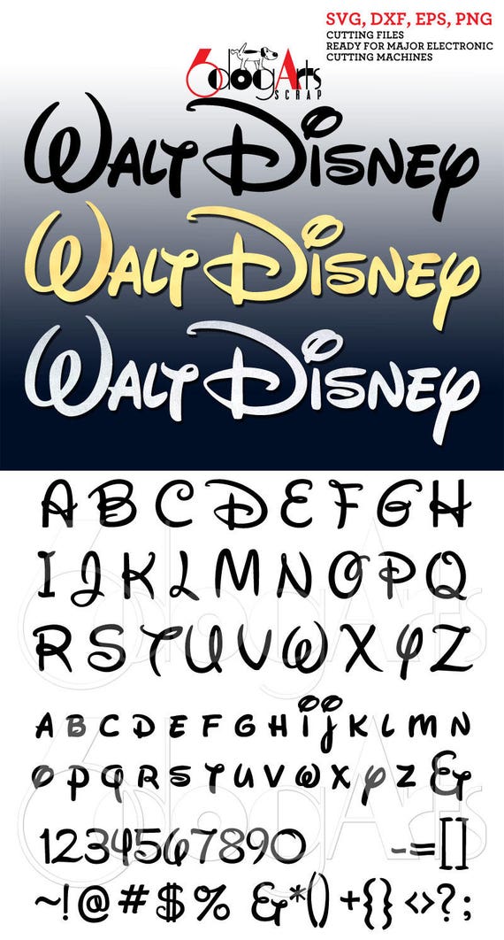 Download Disney Alphabet Letters Digital Cut Files Svg Dfx Eps Png