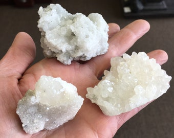 Fluorescent Calcite Trinity from Mexico