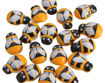 Yellow Bumble Bee Stickers. Ideal for Easter Holidays, Scrapbooking, Cardmaking & Decorating. Different Quantities Available. Animal Theme