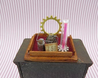 Steampunk circuit inside a case in 1:12 scale