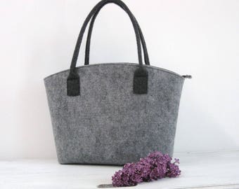50% OFF, bag in Grey! Felt tote bag,Elegant and Casual, Felt Bag, Tote Shoulder Bag, Shopping, Bag Handbag, Storage Bag