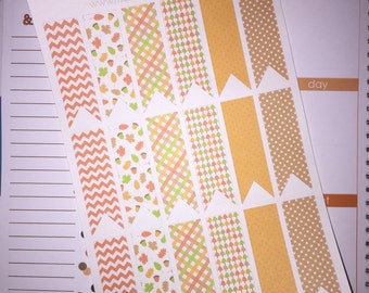 Autumn Page Flags Fall Stickers Erin Condren Life Planner Plum Paper Planner Autumn Stickers