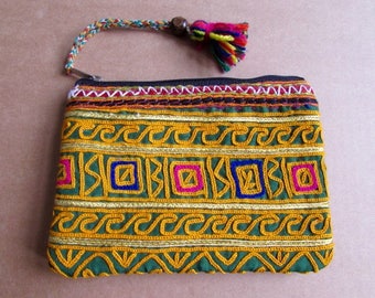 Banjara Wallet, Coin Purse, Handmade, Vintage Boho Purse Tribal Clutch Bag. Free UK Shipping B14