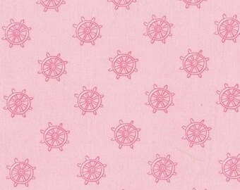 Ship Wheels in Pink by Michael Miller