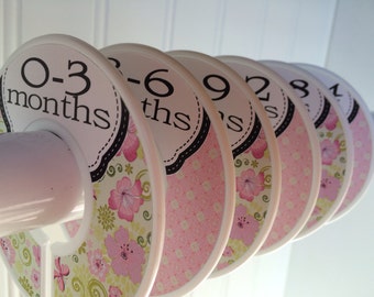 Baby Closet Dividers Organizers Clothes Dividers Pink Green Baby Nursery Baby Shower Gift w105