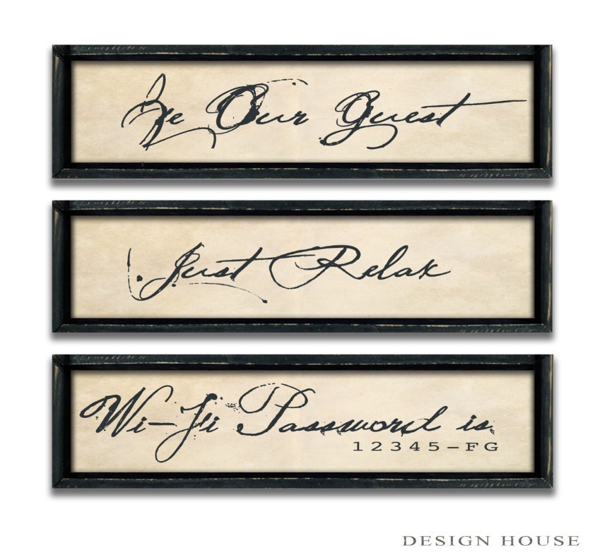 Guest room decor Hotel signs Guest room signs Business signs