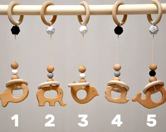 Baby gym toys Play gym toys set Wooden baby gym toys Baby Rattle Hanging baby toys Montessori toy Fine motor skills Activity centre Gym set