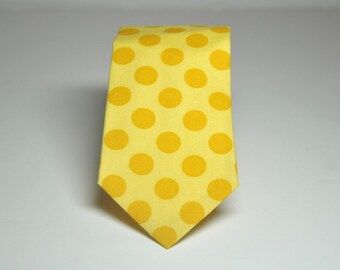 Necktie Me and Matilda Everyday Tie Sunny Yellow Dots