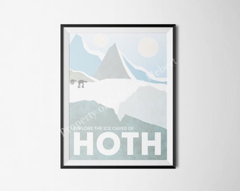 Star Wars Themed Hoth Travel Poster