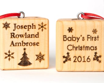 baby block with birth info