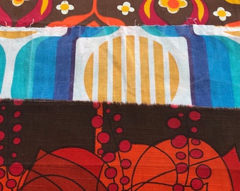 1970s fabric bundle , craft projects , patchwork , purces , dolls clothes ect #9