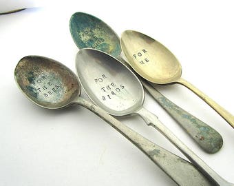 Wildlife Garden Labels, Upcycled Cutlery, Gift For Gardener, Humorous Plant Markers, Rustic Garden Labels, Reclaimed Spoonss