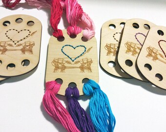 Embroidery Floss Organizer: Star Wars Valentine, AT-AT Love, Floss Holder, Thread Sorter, Thread Cards, Thread Organizer, Floss Keeper