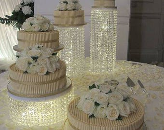 Cake stand for wedding/wedding cake stand /crystal cake stand/Cascading Crystal stand/ rhinestone cake stand /bling sparkly cake stand