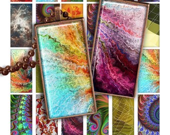 75% OFF SALE Digital collage sheet PR005 Abstract Swirls 1x2" Domino image Printable Download 1x2 inch rectangle glass pendant resin image
