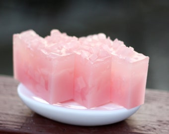 Glycerin and Shea Butter Soap - Rose Quartz // Gifts for Her