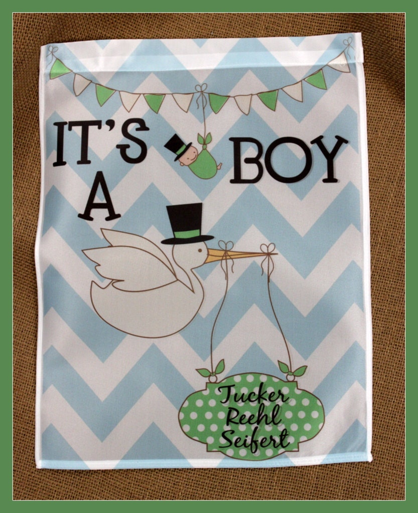 Its A Boy Garden Flag Personalized Baby Announcement Baby Boy