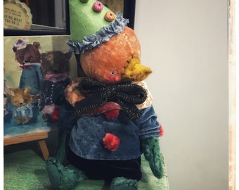 10 inch Artist Handmade Plush Teddy Duck Oscar by Sasha Pokrass
