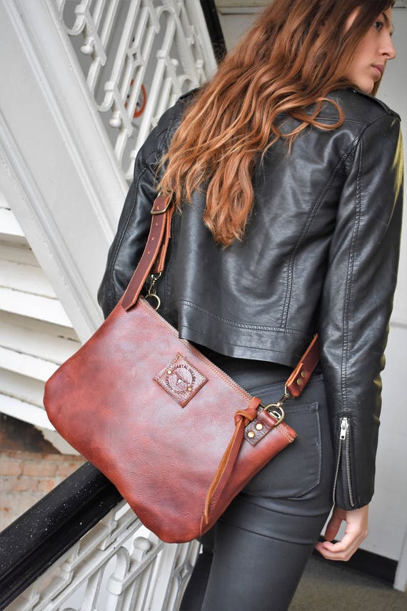 No.9 Mahogany Shoulder/Cross-body Leather Bag