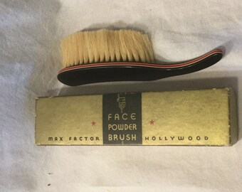 Vintage Face Powder Brush Max Factor in Original Box