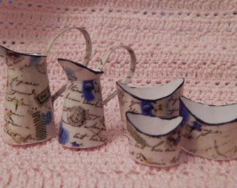 Miniatures,dollhouse.Set of pots and pans